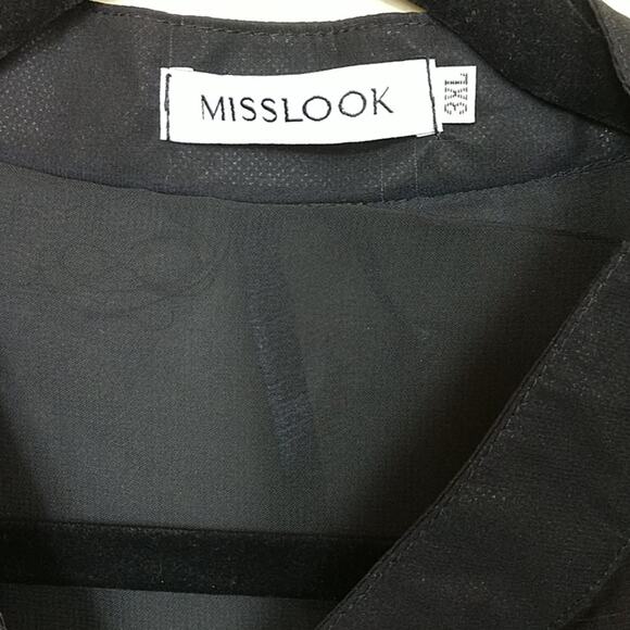 Misslook Black Dress with Abstract Florals 3XL - Picture 2 of 7